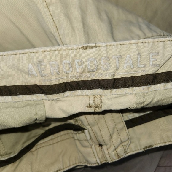 Aeropostale Slim Fit Khaki Chinos - Men's 34- Small Flaw - Picture 3 of 9